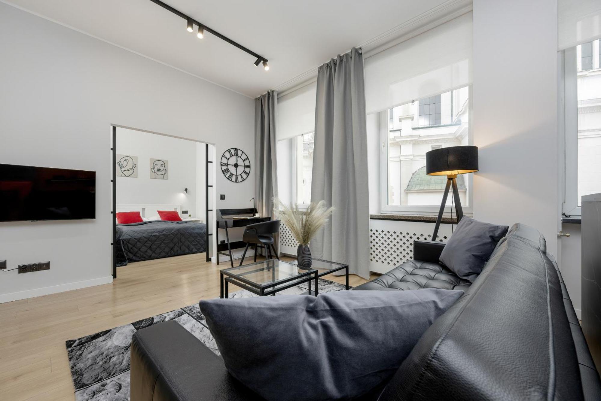 Exclusive Grey And Red Apartment In Warsaw Center By Noclegi Renters Exterior foto