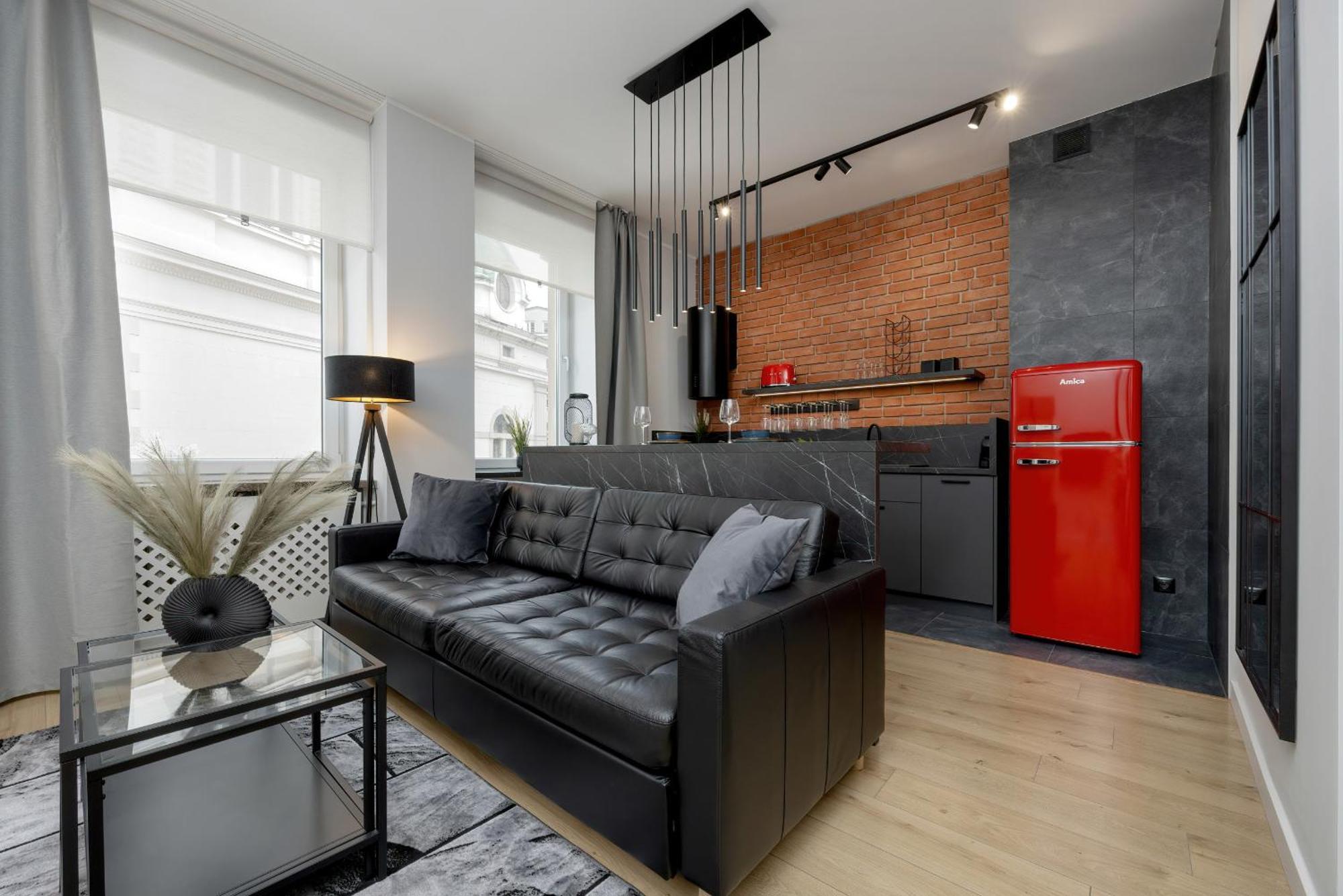 Exclusive Grey And Red Apartment In Warsaw Center By Noclegi Renters Exterior foto