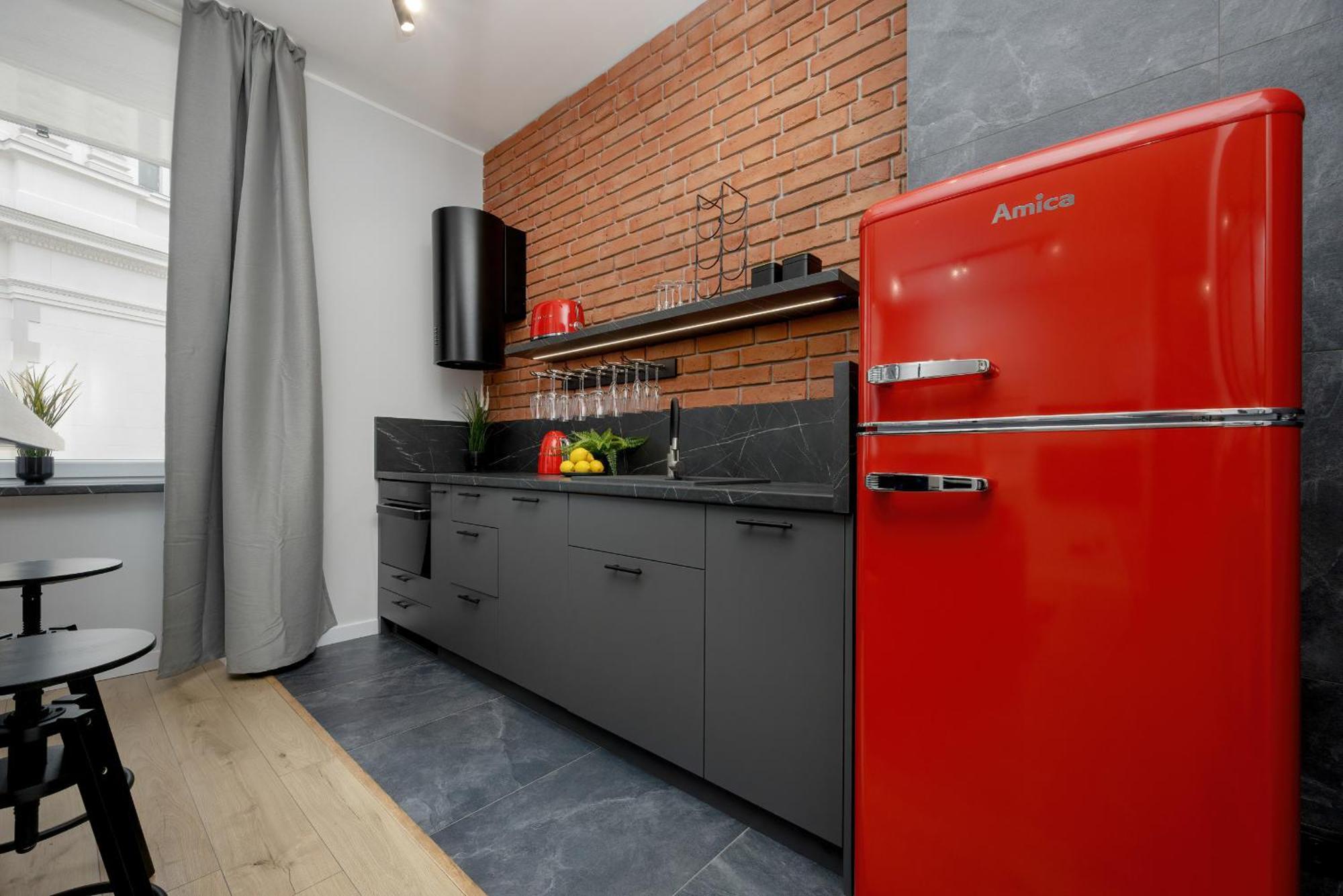 Exclusive Grey And Red Apartment In Warsaw Center By Noclegi Renters Exterior foto